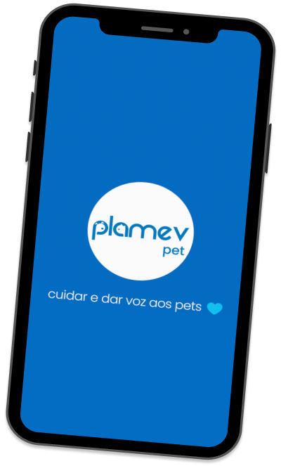 Imagem de um celular, mostrando a tela do aplicativo Plamev Appet